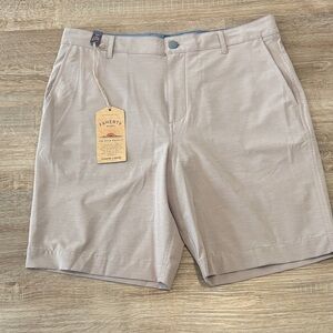 NWT- Faherty Men's Khaki Flat Front All Day Shorts